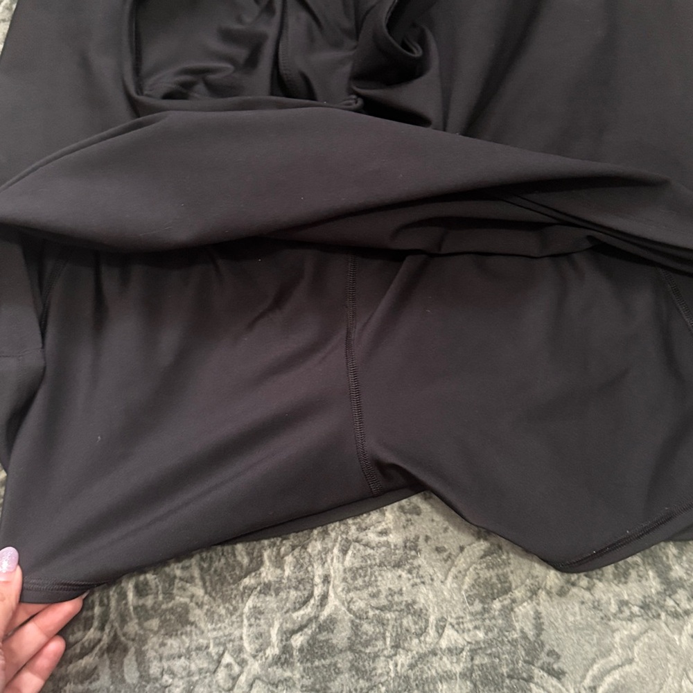 YPB Black Sleeveless A-Line Dress with built in shorts - Picture 3 of 5